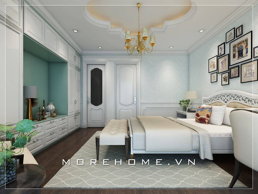 Nội thất phòng ngủ màu trắng
